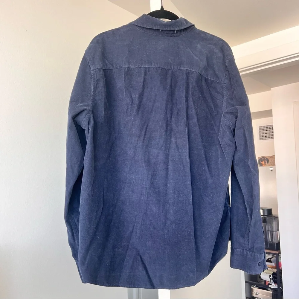 Men's Banana Republic Standard Fit Navy Blue Button Down- L